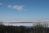 Looking northwesterly toward Canada. Frozen Lake Erie. The horizon is about 12 miles out.