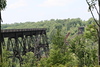 Kinzua Bridge State Park at Mt. Jewett, PA. A tornado came through here a few years ago and blew down part of the viaduct. The state hasn't decided if it's going to be rebuilt. You can read all about it at the following link.  http://www.dcnr.state.pa.us/info/kinzuabridgereport/kinzua.html